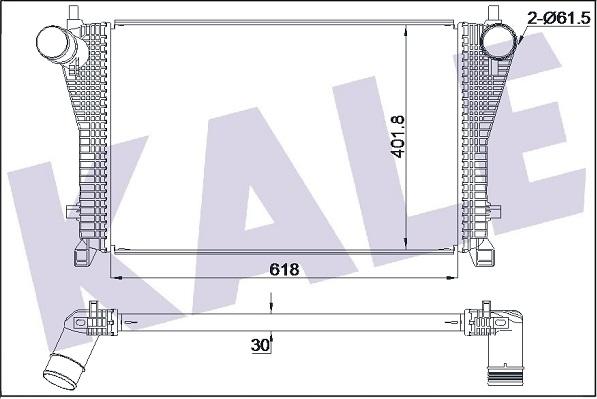 KALE OTO RADYATÖR 352405 - Интеркулер, теплообменник турбины autosila-amz.com