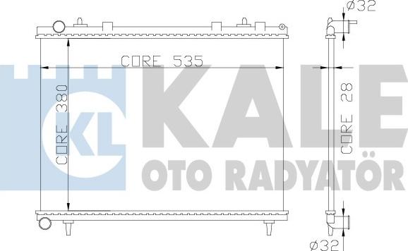 KALE OTO RADYATÖR 352400 - Радиатор, охлаждение двигателя autosila-amz.com