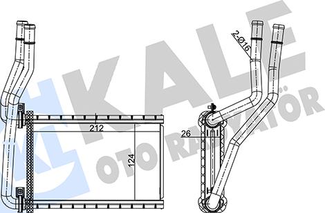 KALE OTO RADYATÖR 352140 - Теплообменник, отопление салона autosila-amz.com