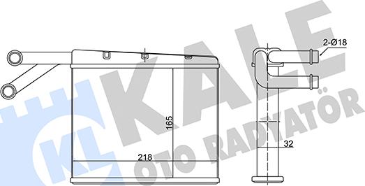 KALE OTO RADYATÖR 352150 - Теплообменник, отопление салона autosila-amz.com