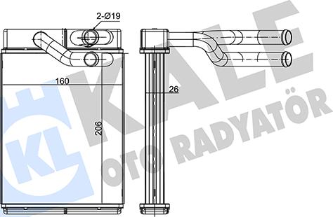 KALE OTO RADYATÖR 352115 - Теплообменник, отопление салона autosila-amz.com