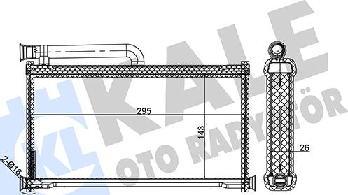 KALE OTO RADYATÖR 352135 - Теплообменник, отопление салона autosila-amz.com