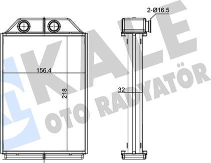 KALE OTO RADYATÖR 352120 - Теплообменник, отопление салона autosila-amz.com