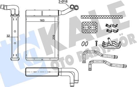 KALE OTO RADYATÖR 352865 - Теплообменник, отопление салона autosila-amz.com