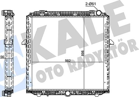 KALE OTO RADYATÖR 352835 - Радиатор, охлаждение двигателя autosila-amz.com