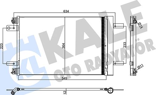 KALE OTO RADYATÖR 357945 - Конденсатор кондиционера autosila-amz.com