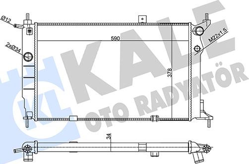 KALE OTO RADYATÖR 357005 - Радиатор, охлаждение двигателя autosila-amz.com