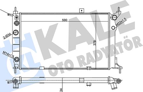 KALE OTO RADYATÖR 357010 - Радиатор, охлаждение двигателя autosila-amz.com