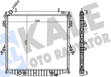 KALE OTO RADYATÖR 357345 - Радиатор, охлаждение двигателя autosila-amz.com