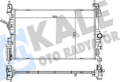 KALE OTO RADYATÖR 357260 - Радиатор, охлаждение двигателя autosila-amz.com