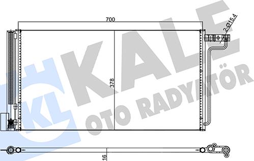 KALE OTO RADYATÖR 357755 - Конденсатор кондиционера autosila-amz.com