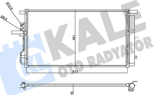 KALE OTO RADYATÖR 357750 - Конденсатор кондиционера autosila-amz.com