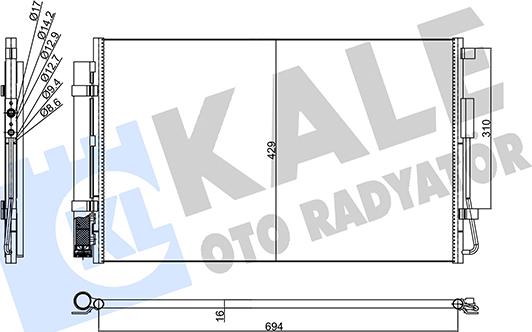 KALE OTO RADYATÖR 357780 - Конденсатор кондиционера autosila-amz.com