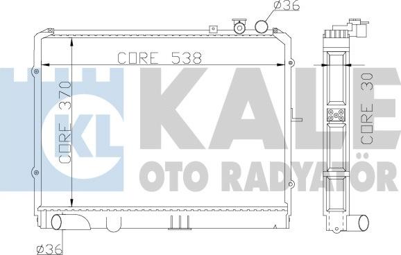 KALE OTO RADYATÖR 369900 - Радиатор, охлаждение двигателя autosila-amz.com