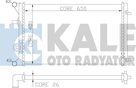 KALE OTO RADYATÖR 366400 - Радиатор, охлаждение двигателя autosila-amz.com