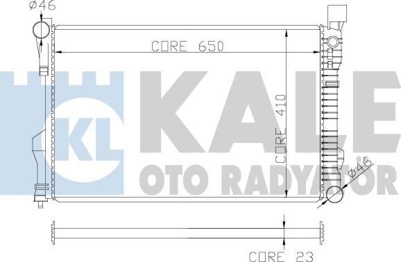 KALE OTO RADYATÖR 360600 - Радиатор, охлаждение двигателя autosila-amz.com