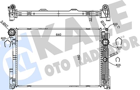 KALE OTO RADYATÖR 360180 - Радиатор, охлаждение двигателя autosila-amz.com