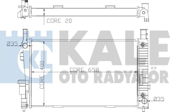 KALE OTO RADYATÖR 361700 - Радиатор, охлаждение двигателя autosila-amz.com