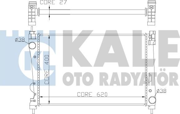 KALE OTO RADYATÖR 368600 - Радиатор, охлаждение двигателя autosila-amz.com