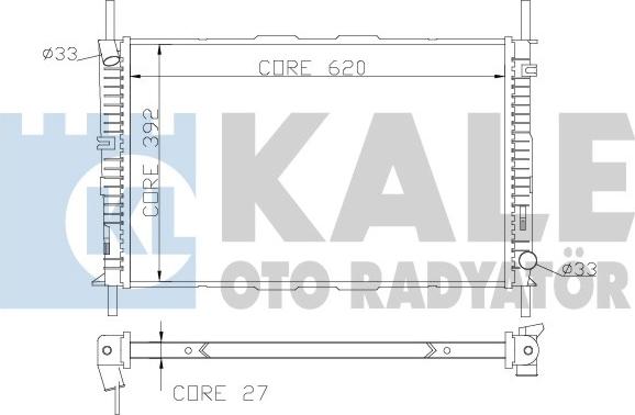 KALE OTO RADYATÖR 368700 - Радиатор, охлаждение двигателя autosila-amz.com