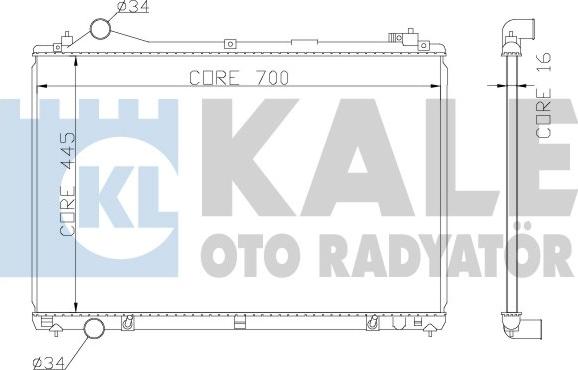 KALE OTO RADYATÖR 362600 - Радиатор, охлаждение двигателя autosila-amz.com