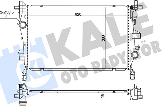 KALE OTO RADYATÖR 362670 - Радиатор, охлаждение двигателя autosila-amz.com