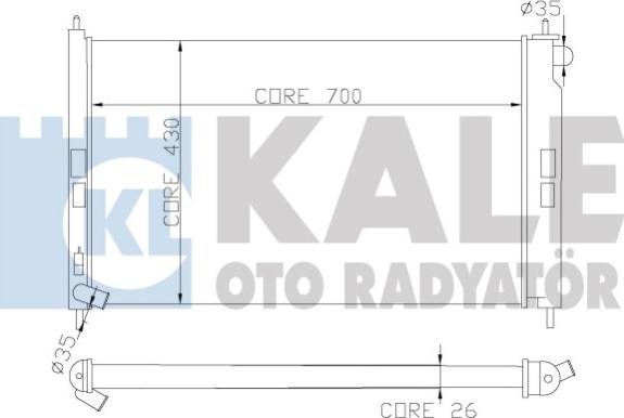 KALE OTO RADYATÖR 362100 - Радиатор, охлаждение двигателя autosila-amz.com