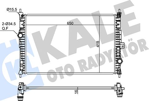 KALE OTO RADYATÖR 362345 - Радиатор, охлаждение двигателя autosila-amz.com