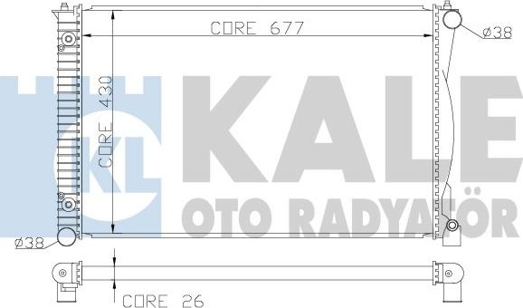 KALE OTO RADYATÖR 367800 - Радиатор, охлаждение двигателя autosila-amz.com