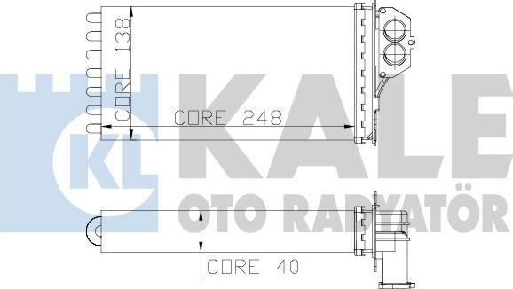 KALE OTO RADYATÖR 319000 - Теплообменник, отопление салона autosila-amz.com