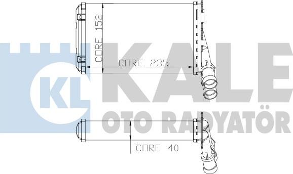 KALE OTO RADYATÖR 319100 - Теплообменник, отопление салона autosila-amz.com