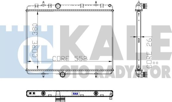 KALE OTO RADYATÖR 310800 - Радиатор, охлаждение двигателя autosila-amz.com