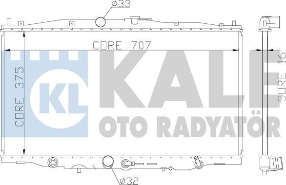 KALE OTO RADYATÖR 384100 - Радиатор, охлаждение двигателя autosila-amz.com