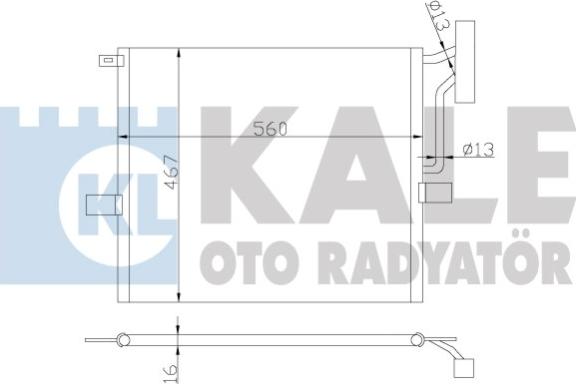 KALE OTO RADYATÖR 384800 - Конденсатор кондиционера autosila-amz.com