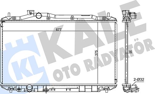 KALE OTO RADYATÖR 384200 - Радиатор, охлаждение двигателя autosila-amz.com