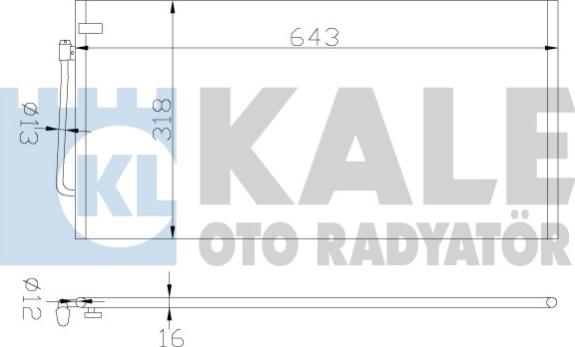 KALE OTO RADYATÖR 388400 - Конденсатор кондиционера autosila-amz.com