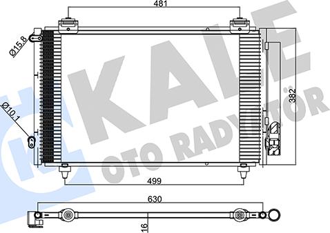 KALE OTO RADYATÖR 383300 - Конденсатор кондиционера autosila-amz.com