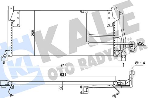 KALE OTO RADYATÖR 382525 - Конденсатор кондиционера autosila-amz.com