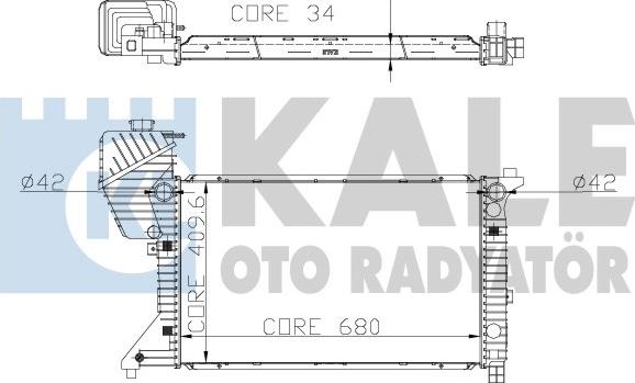 KALE OTO RADYATÖR 320000 - Радиатор, охлаждение двигателя autosila-amz.com