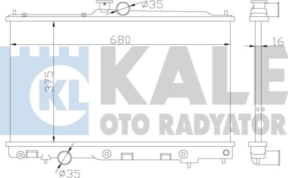 KALE OTO RADYATÖR 374000 - Радиатор, охлаждение двигателя autosila-amz.com