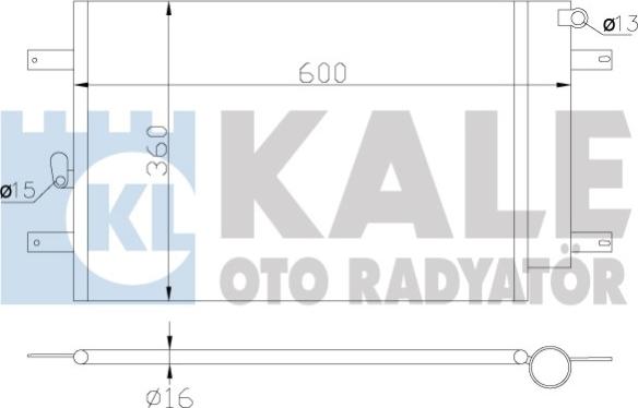 KALE OTO RADYATÖR 375900 - Конденсатор кондиционера autosila-amz.com