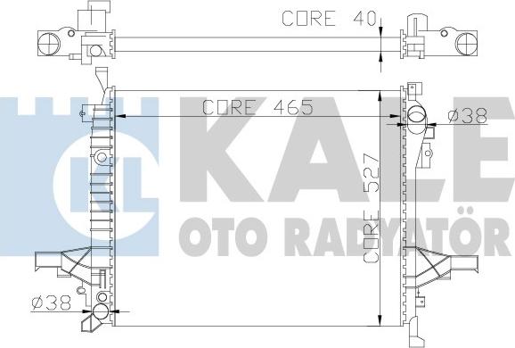 KALE OTO RADYATÖR 375200 - Радиатор, охлаждение двигателя autosila-amz.com