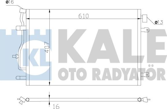 KALE OTO RADYATÖR 375700 - Конденсатор кондиционера autosila-amz.com