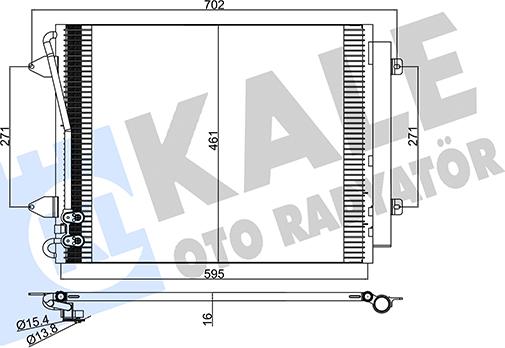 KALE OTO RADYATÖR 376100 - Конденсатор кондиционера autosila-amz.com