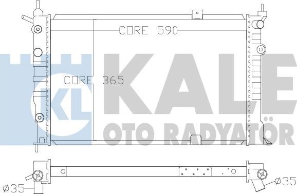 KALE OTO RADYATÖR 370900 - Радиатор, охлаждение двигателя autosila-amz.com