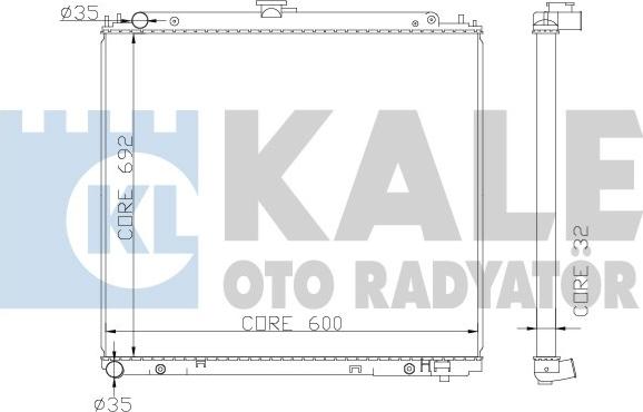 KALE OTO RADYATÖR 370600 - Радиатор, охлаждение двигателя autosila-amz.com