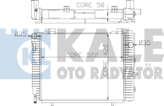 KALE OTO RADYATÖR 370300 - Радиатор, охлаждение двигателя autosila-amz.com