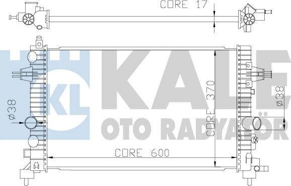 KALE OTO RADYATÖR 371200 - Радиатор, охлаждение двигателя autosila-amz.com