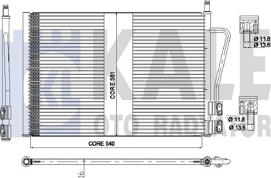 KALE OTO RADYATÖR 378800 - Конденсатор кондиционера autosila-amz.com