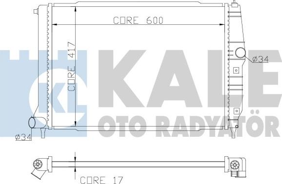 KALE OTO RADYATÖR 372200 - Радиатор, охлаждение двигателя autosila-amz.com